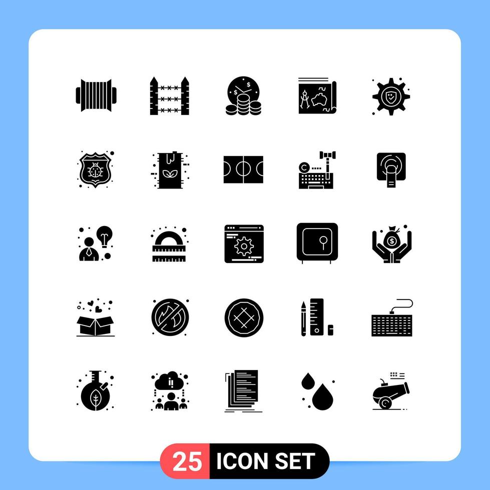 Set of 25 Modern UI Icons Symbols Signs for news guide wire travel time Editable Vector Design Elements