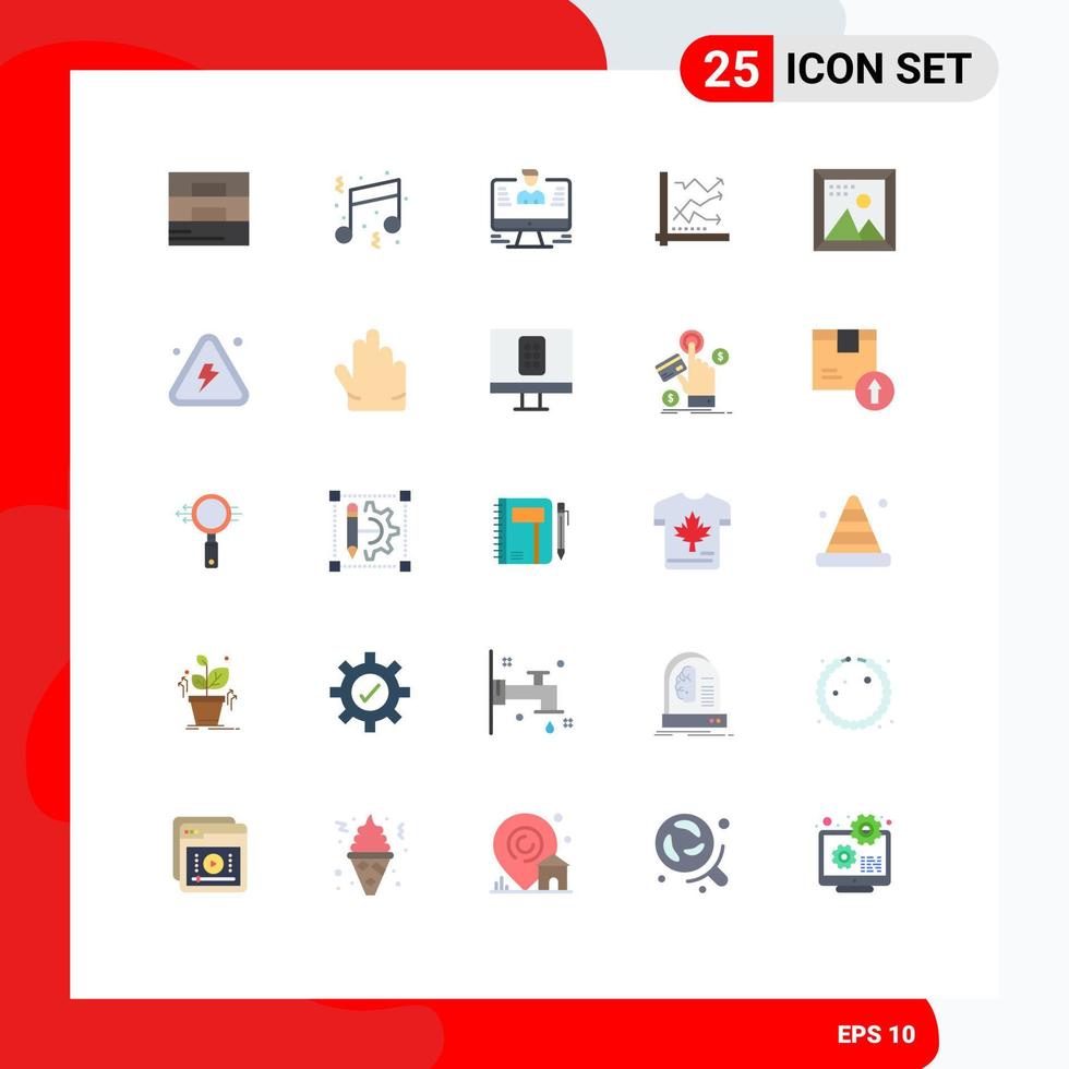 25 Creative Icons Modern Signs and Symbols of analytics analysis party graph report Editable Vector Design Elements