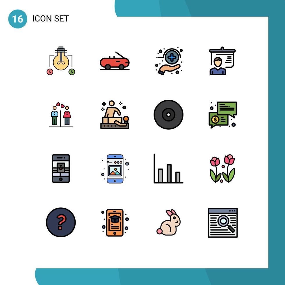 16 Creative Icons Modern Signs and Symbols of boy women healthcare men presentation Editable Creative Vector Design Elements