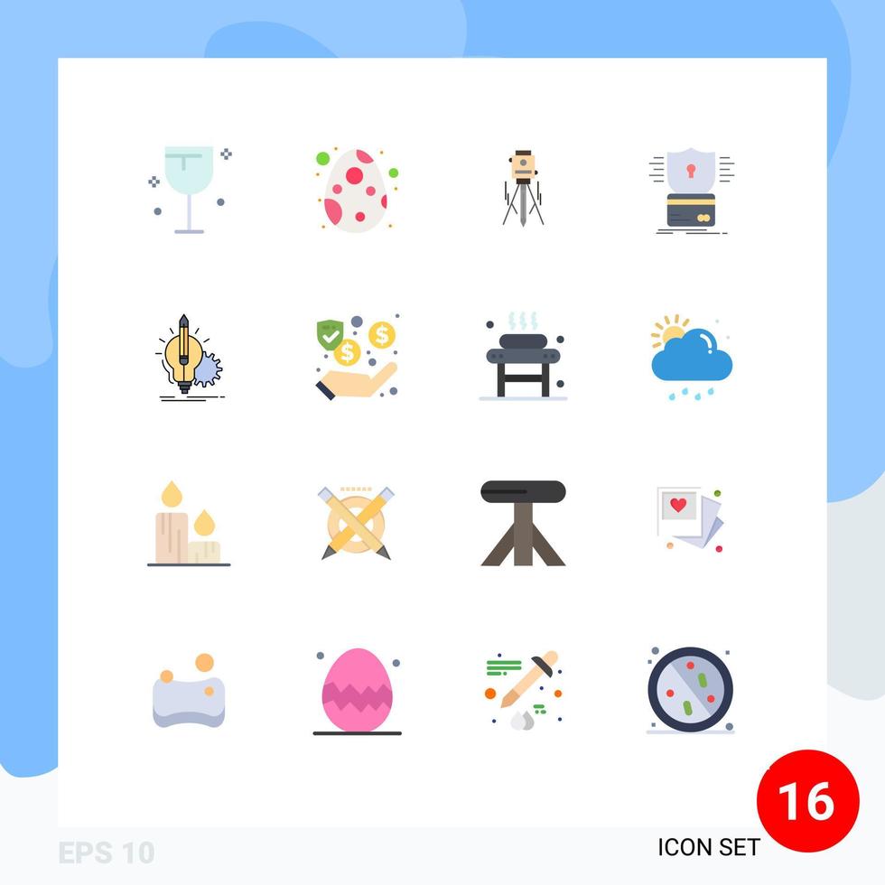 paquete de iconos vectoriales de stock de 16 signos y símbolos de línea para la herramienta de tarjeta de crédito láser de tarjeta hack paquete editable de elementos creativos de diseño vectorial vector