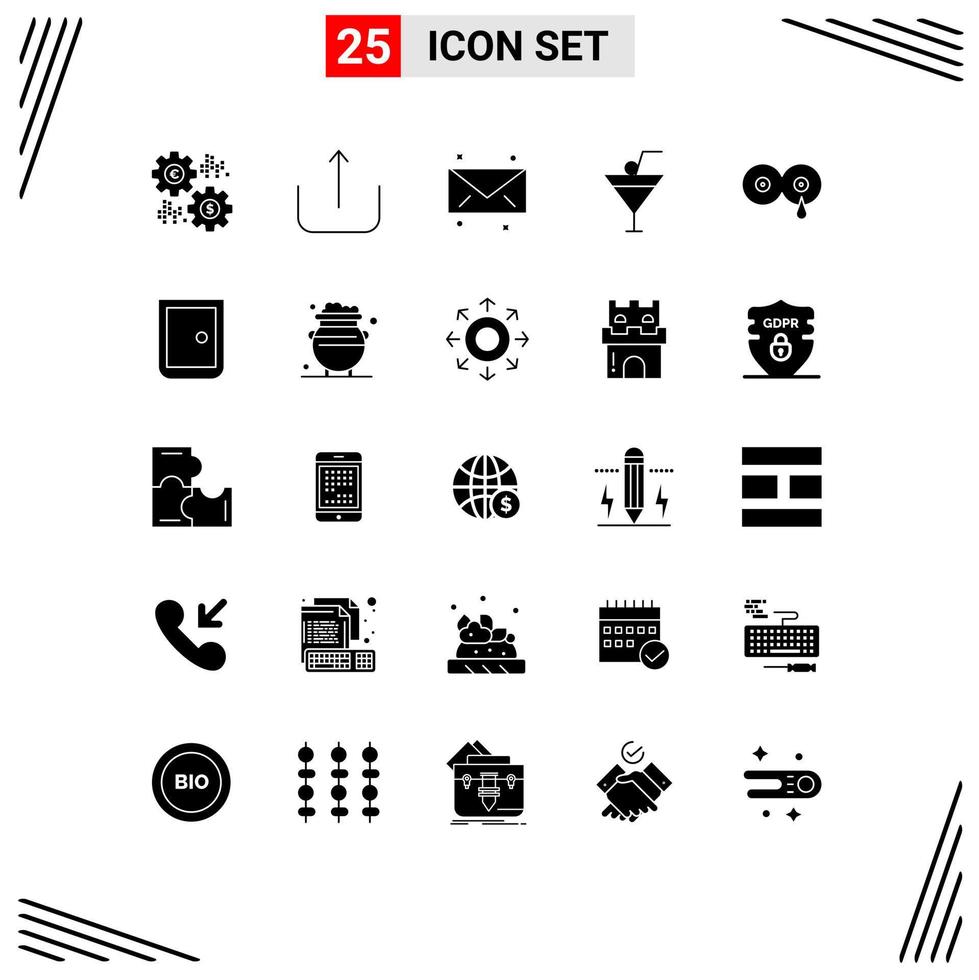 Group of 25 Modern Solid Glyphs Set for mother feeding message breast food and restaurant Editable Vector Design Elements