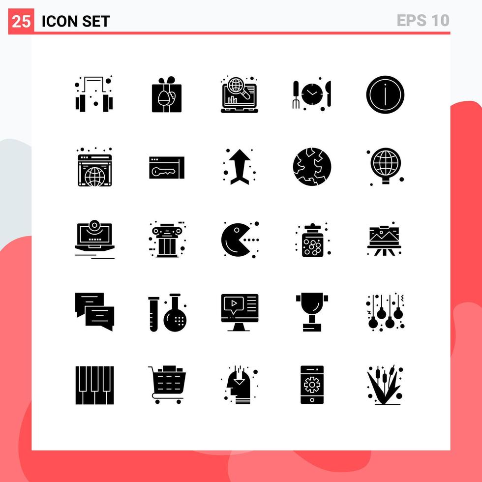 paquete de iconos de vectores de stock de 25 signos y símbolos de línea para información preguntas frecuentes detalles de marketing dnner elementos de diseño de vectores editables