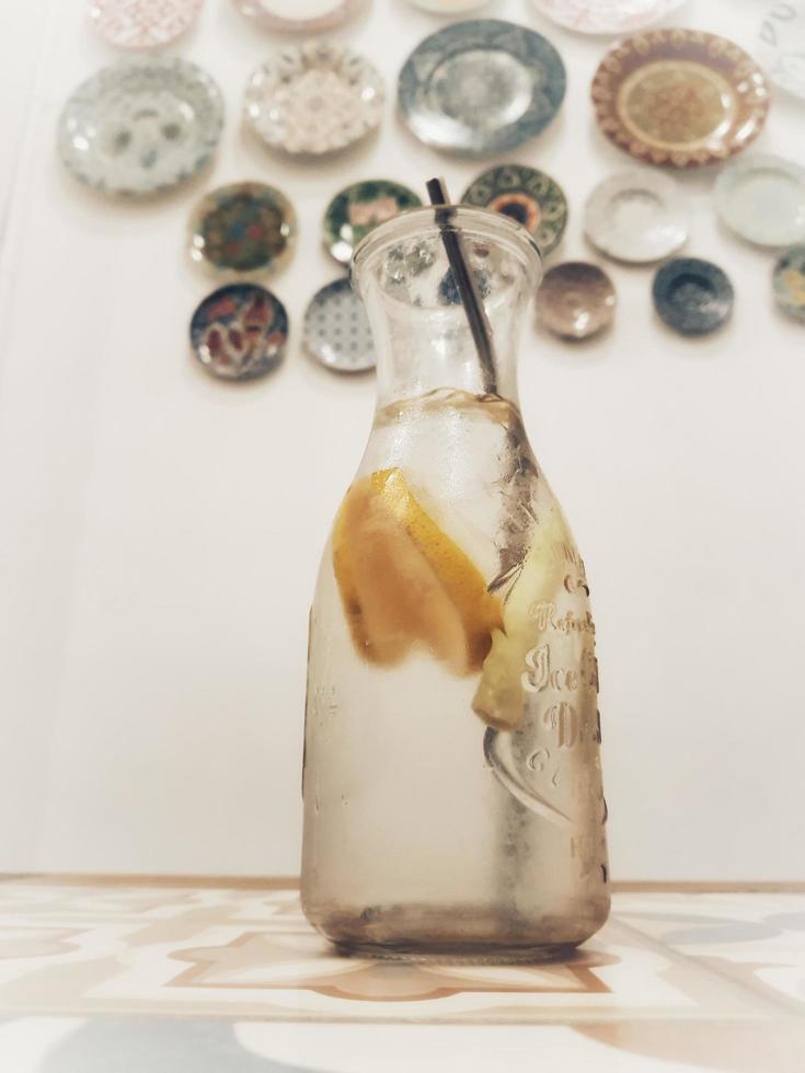 Lemon and lemongrass ice drink, very refreshing. photo
