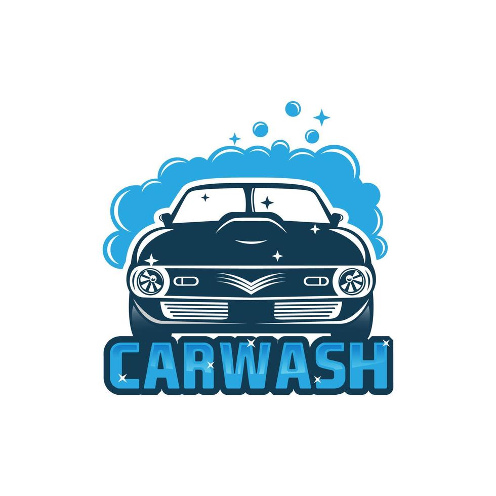 Car Wash Logo, Cleaning Car, Washing and Service Vector Logo Design