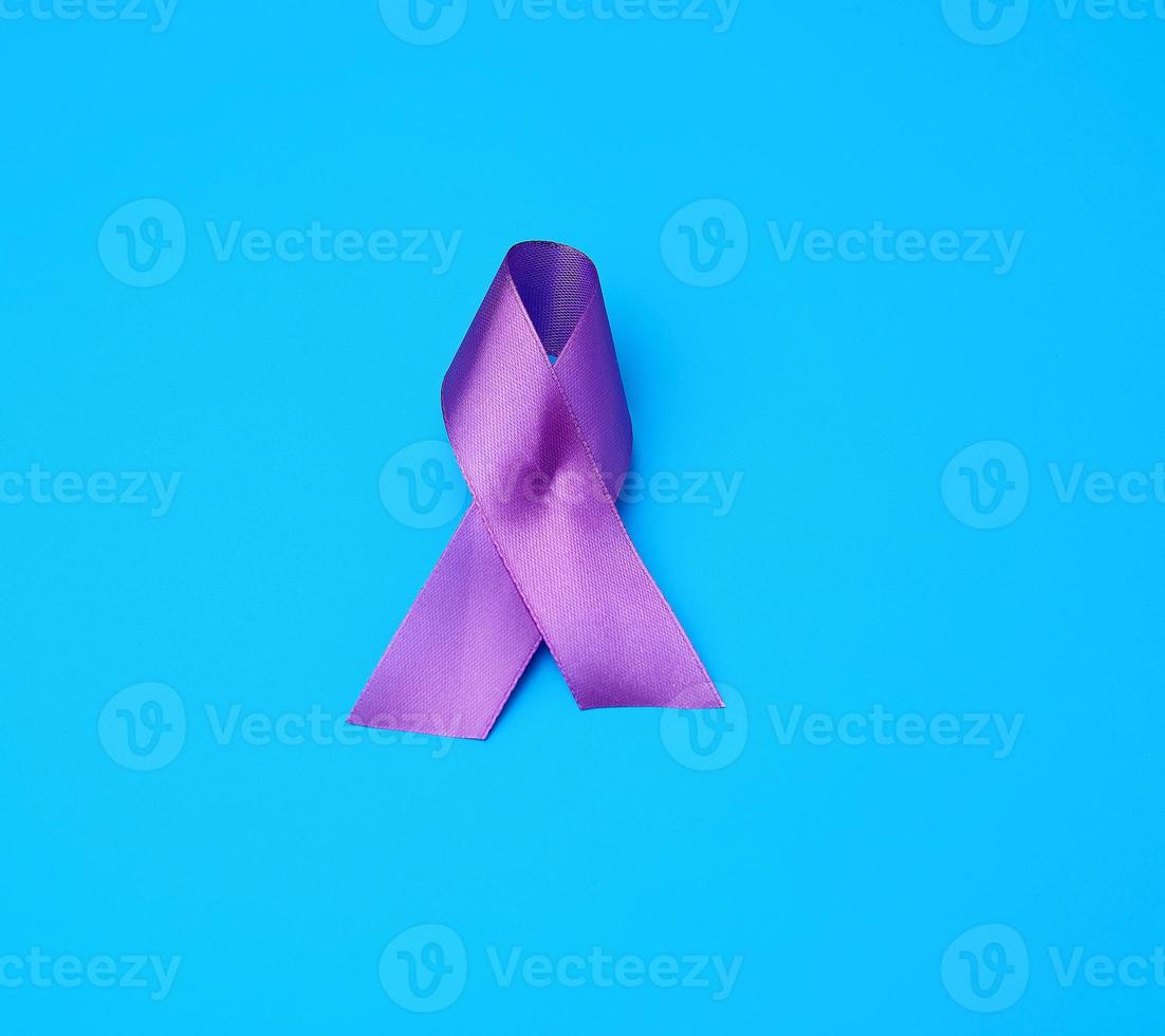 purple ribbon as a symbol of early research and disease control, Alzheimer's disease photo
