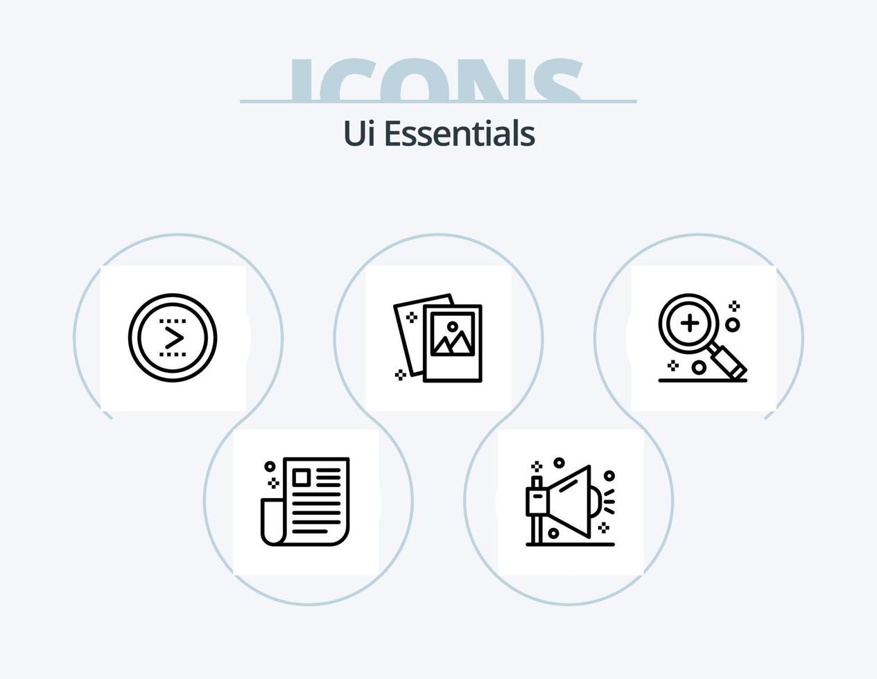 ui essentials line icon pack 5 diseño de iconos. prototipo. fi. ui ui recargar vector