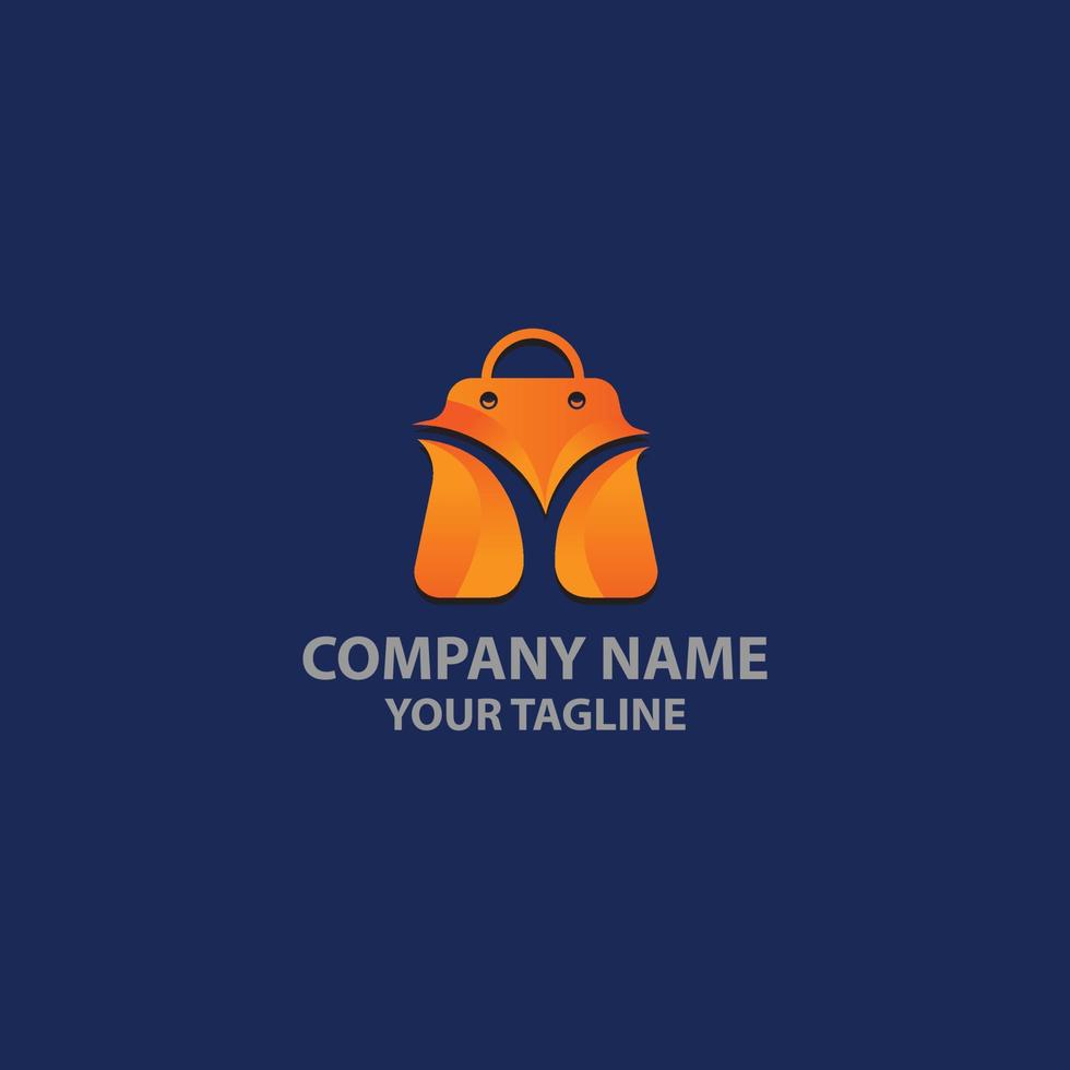 Y logo online shop for branding company. BAG template vector illustration for your brand.
