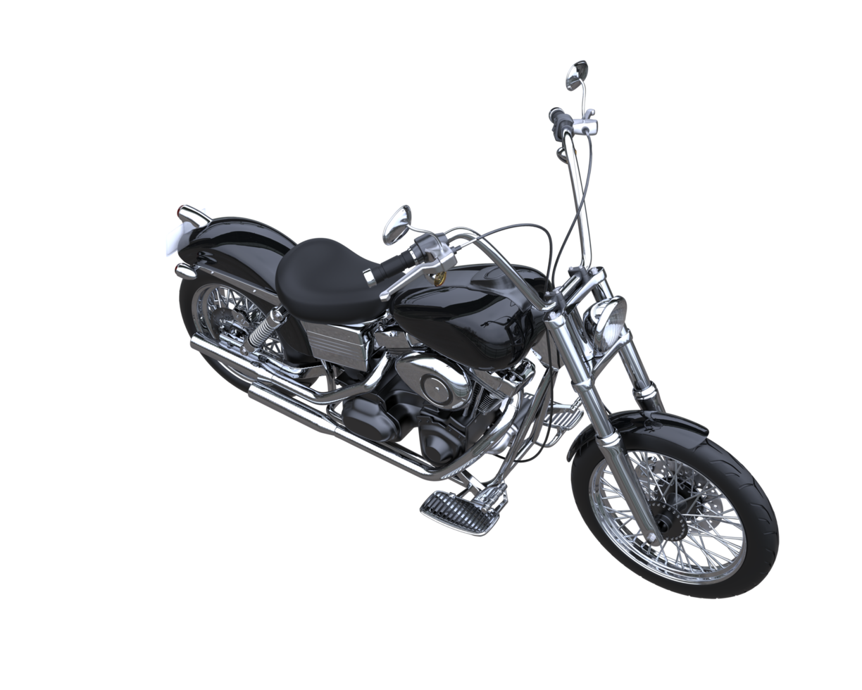 Motorcycle isolated on transparent background. 3d rendering - illustration png