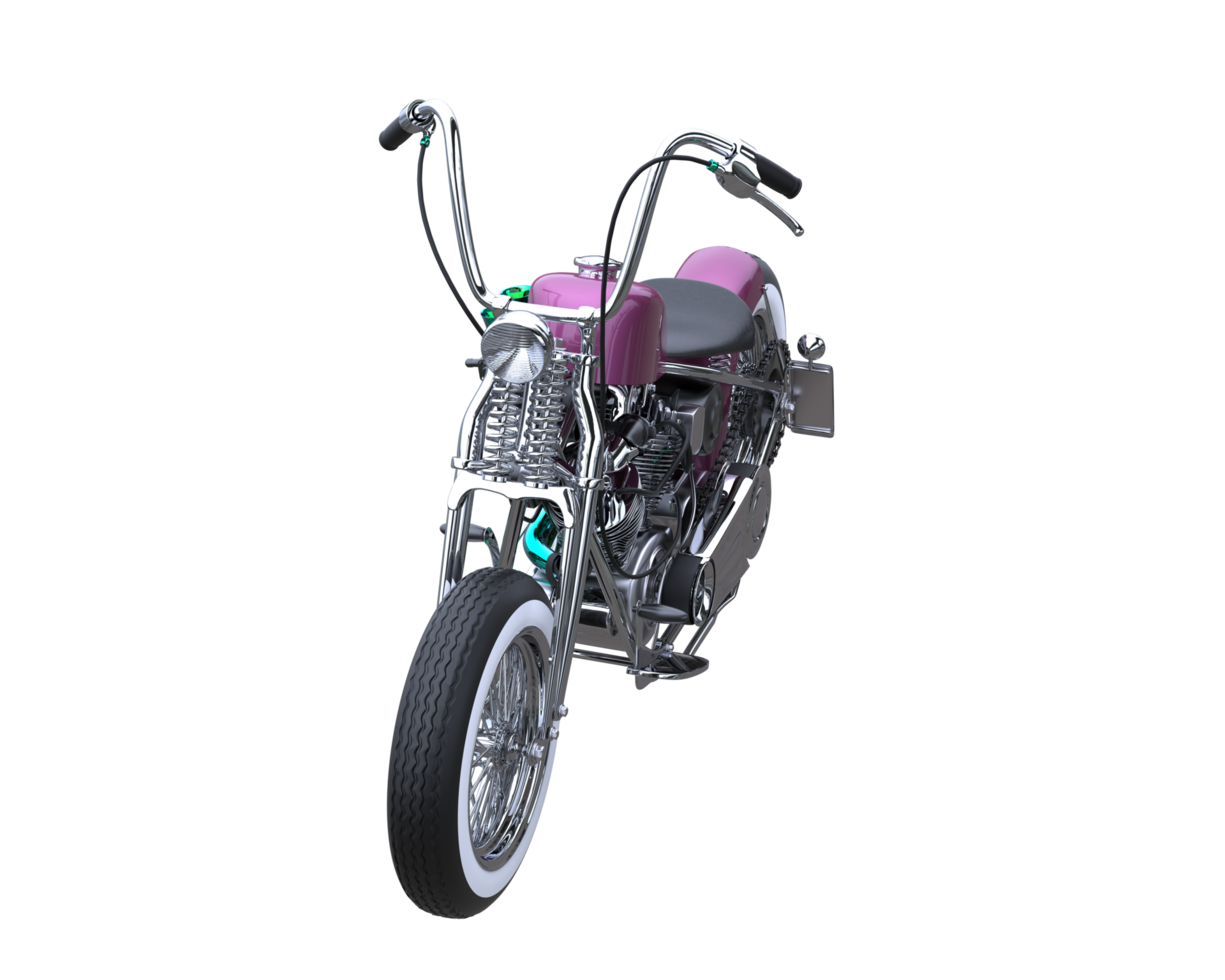 Motorcycle isolated on transparent background. 3d rendering - illustration png