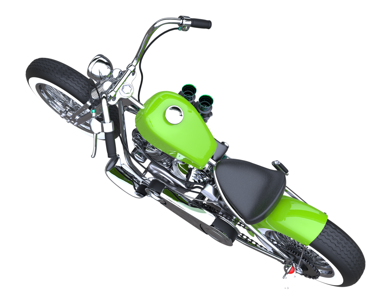 motocicleta isolada em fundo transparente. renderização 3D - ilustração png