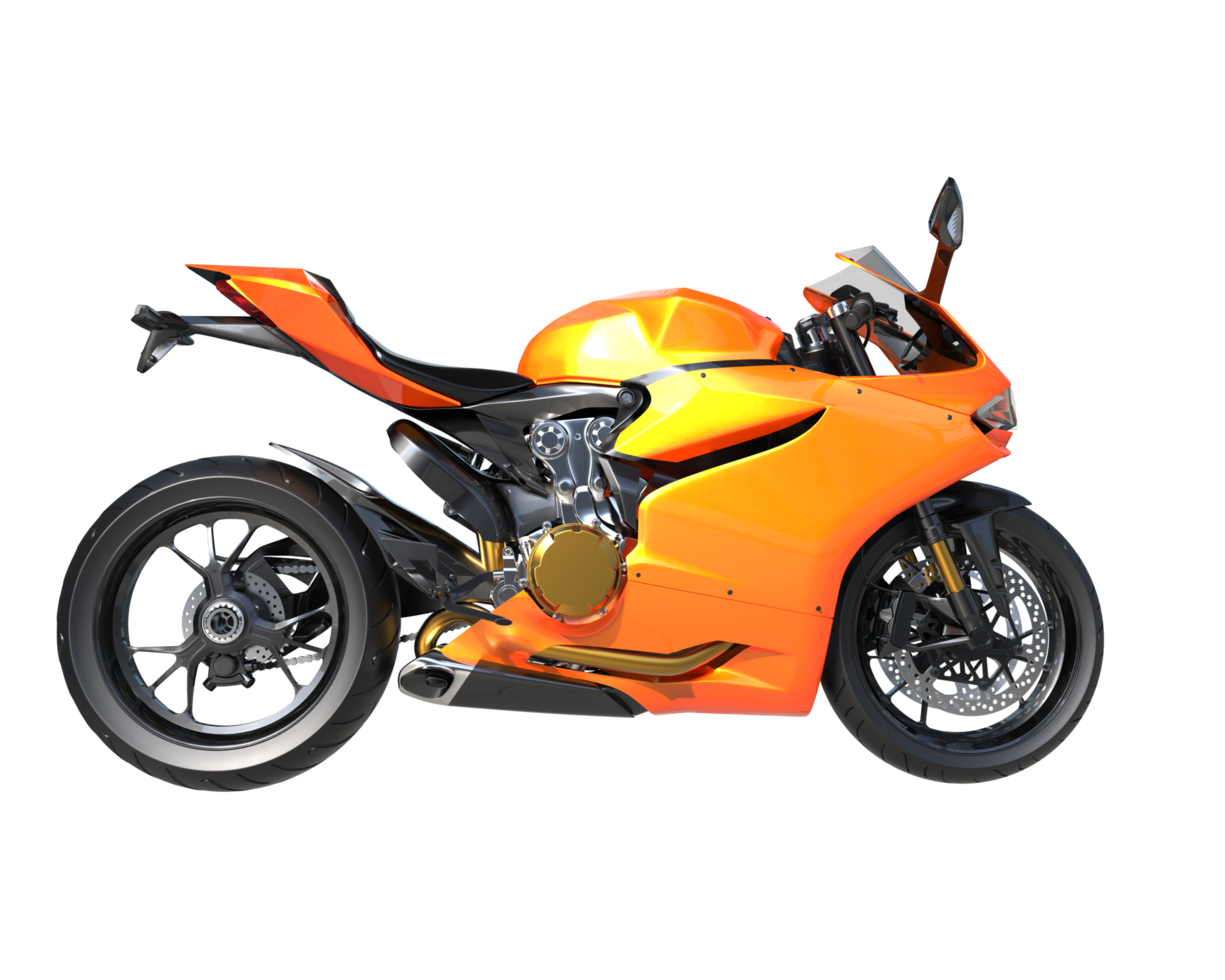 Motorcycle isolated on transparent background. 3d rendering - illustration png