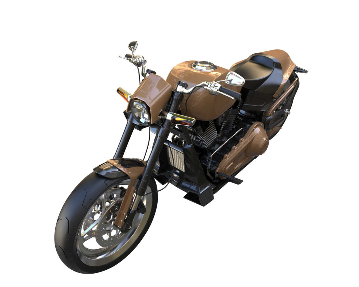 Motorcycle isolated on transparent background. 3d rendering - illustration png