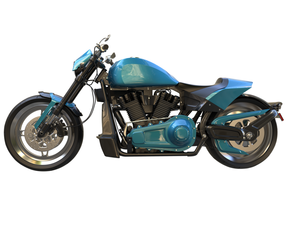 Motorcycle isolated on transparent background. 3d rendering - illustration png