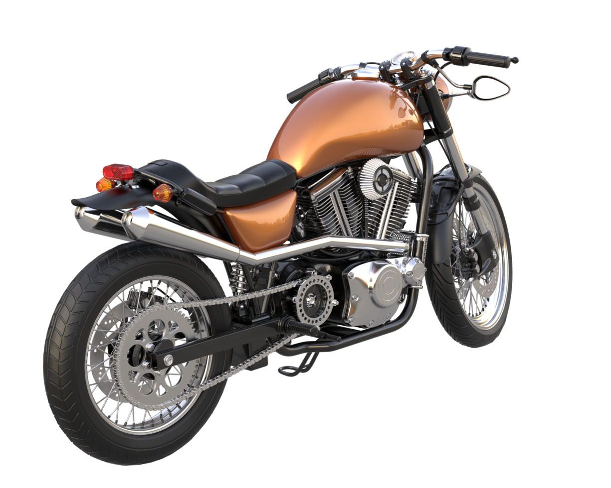 Motorcycle isolated on transparent background. 3d rendering - illustration png