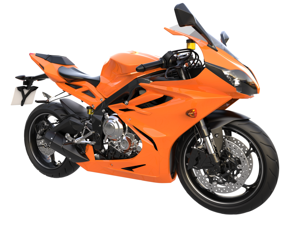 Motorcycle isolated on transparent background. 3d rendering - illustration png