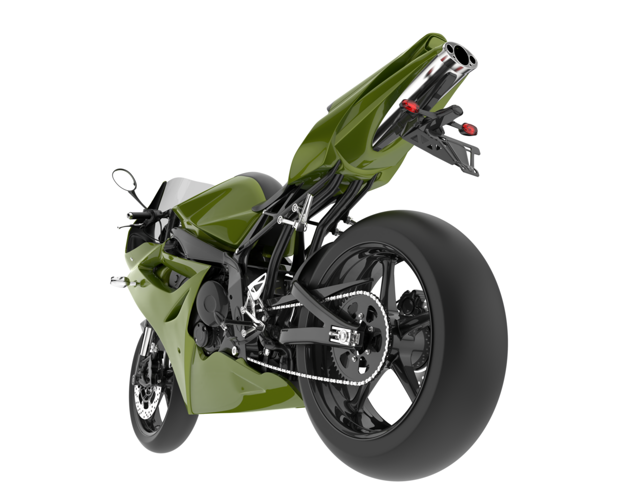 moto isolée sur fond transparent. rendu 3d - illustration png