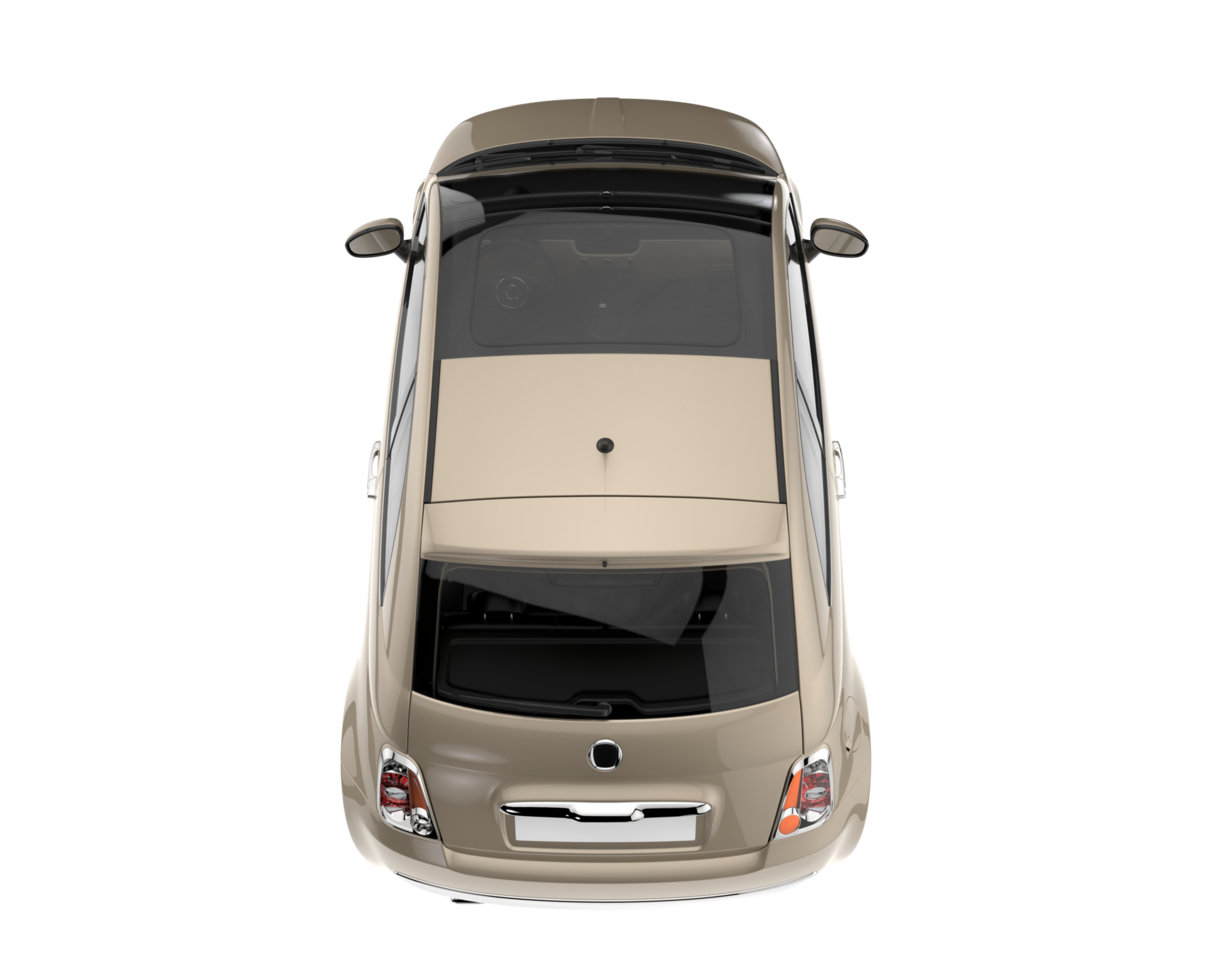 City car isolated on transparent background. 3d rendering - illustration png