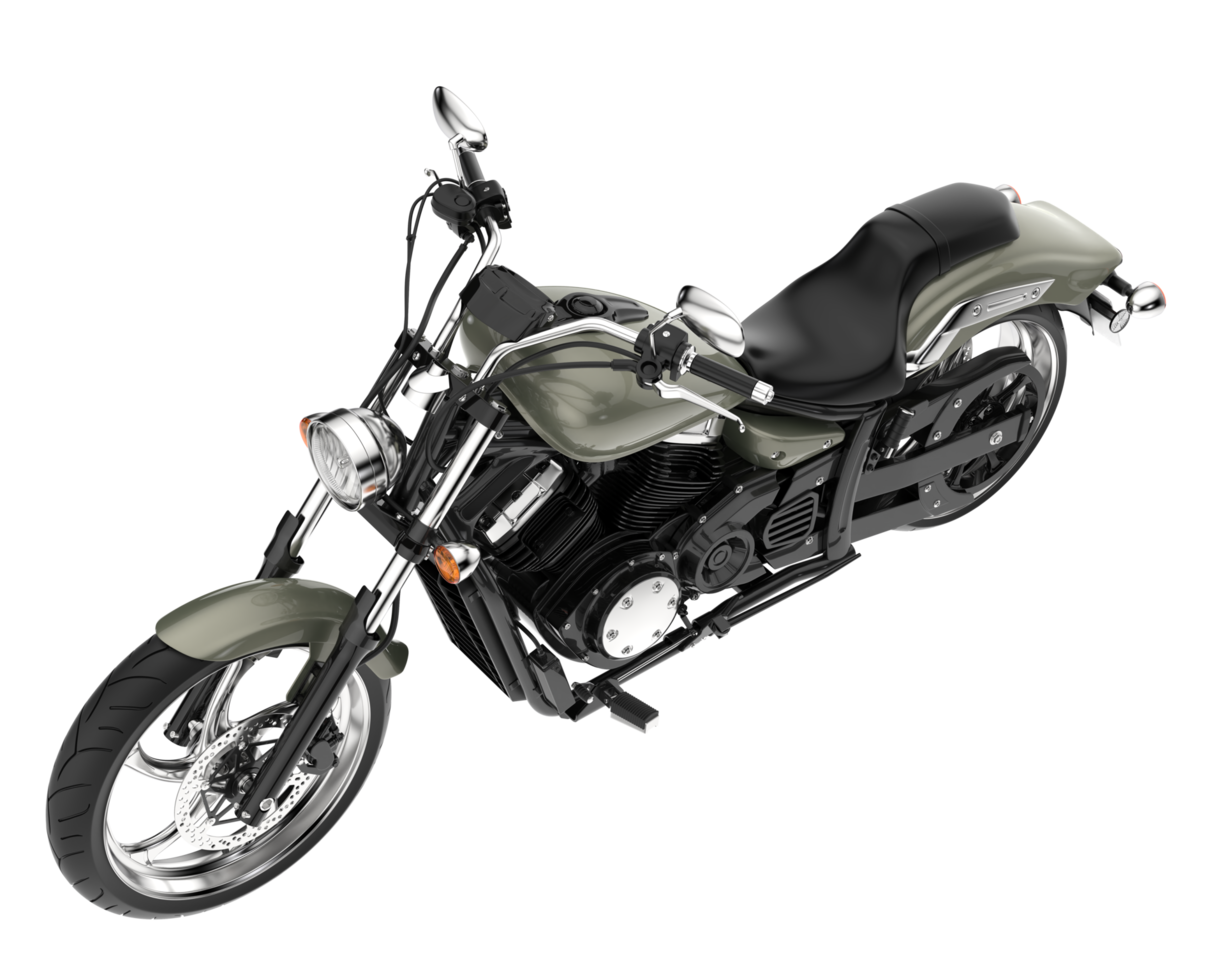 moto isolée sur fond transparent. rendu 3d - illustration png