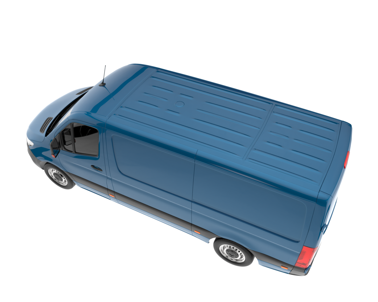 Cargo van isolated on transparent background. 3d rendering - illustration png