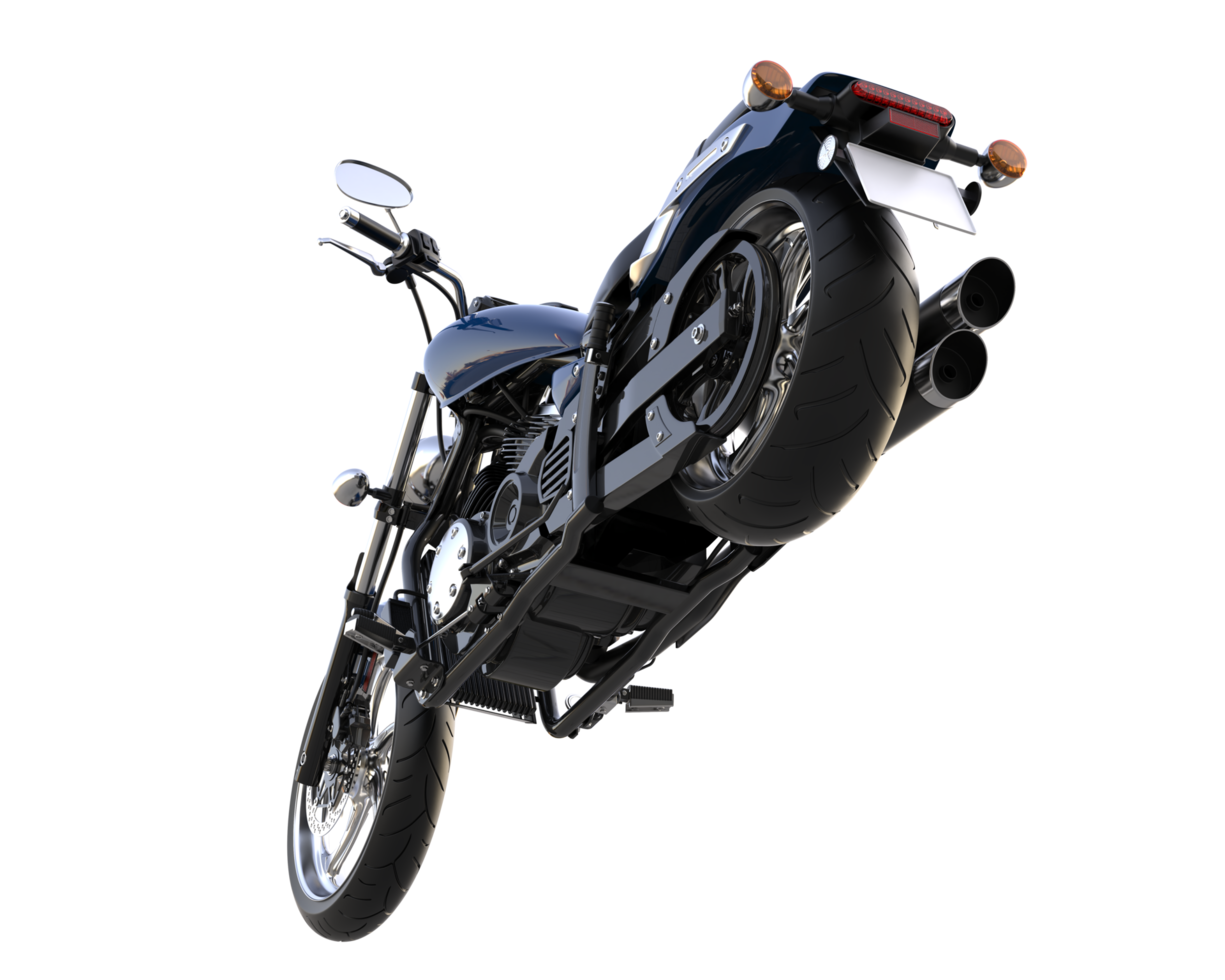 Motorcycle isolated on transparent background. 3d rendering - illustration png