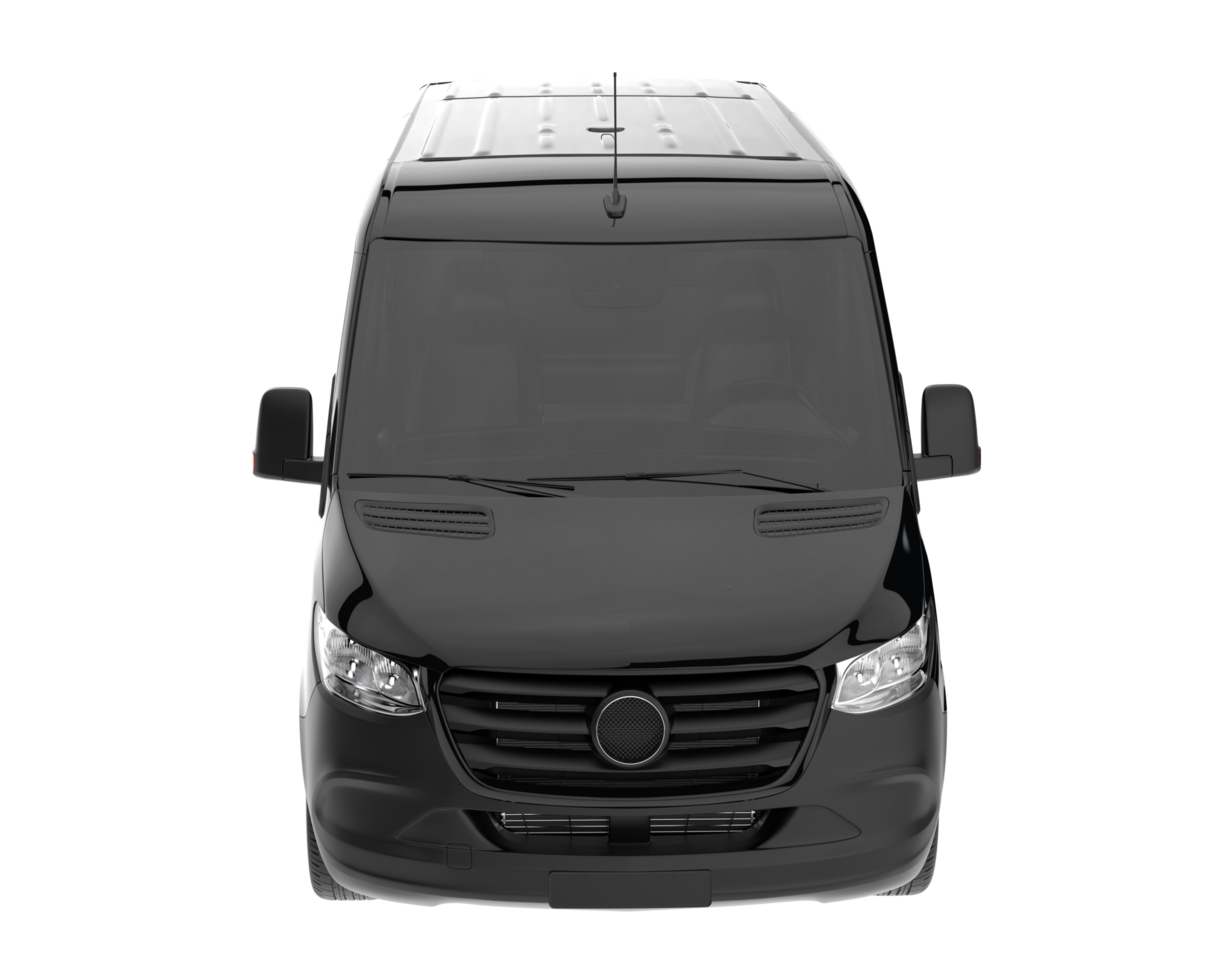 Cargo van isolated on transparent background. 3d rendering - illustration png
