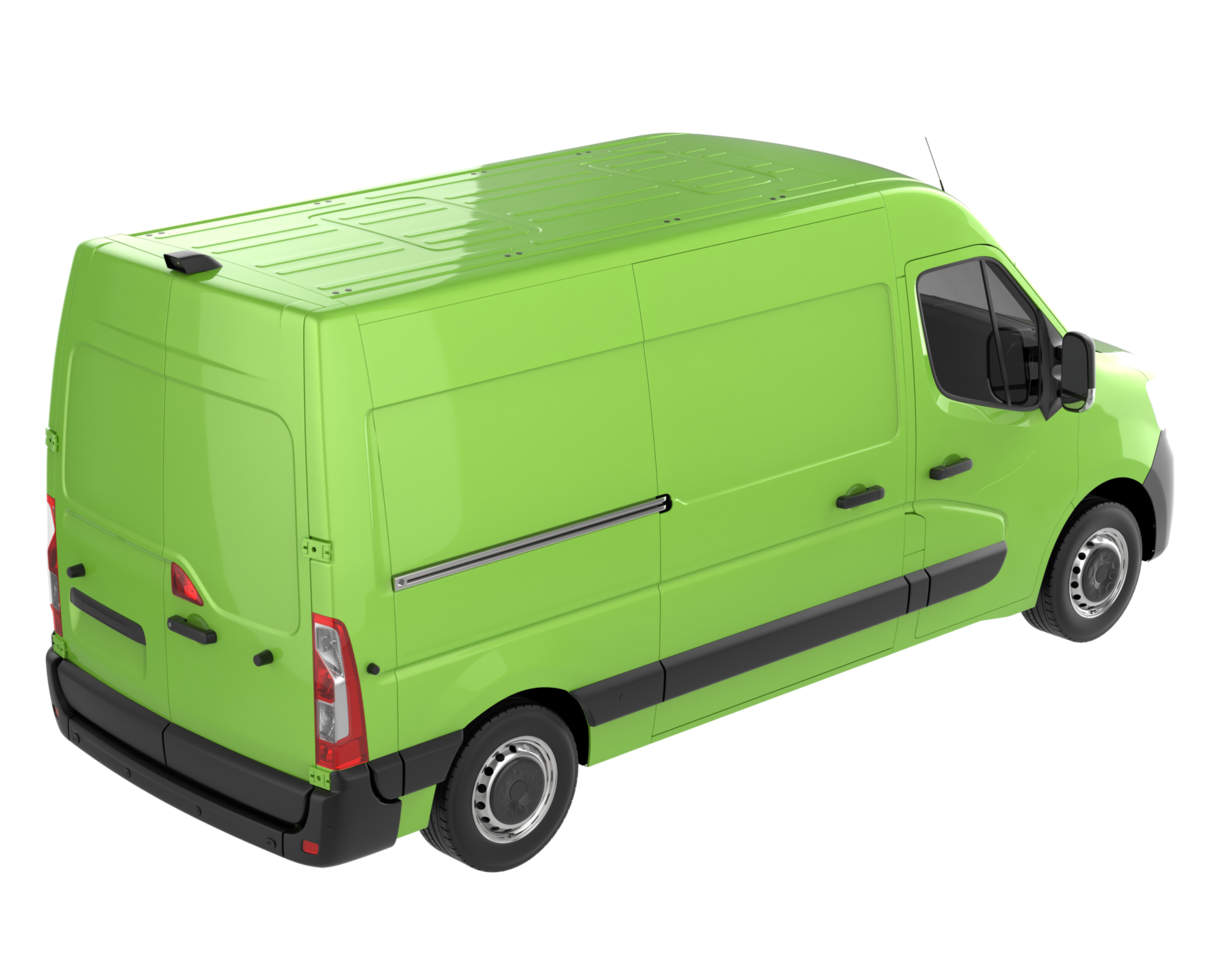 Cargo van isolated on transparent background. 3d rendering - illustration png