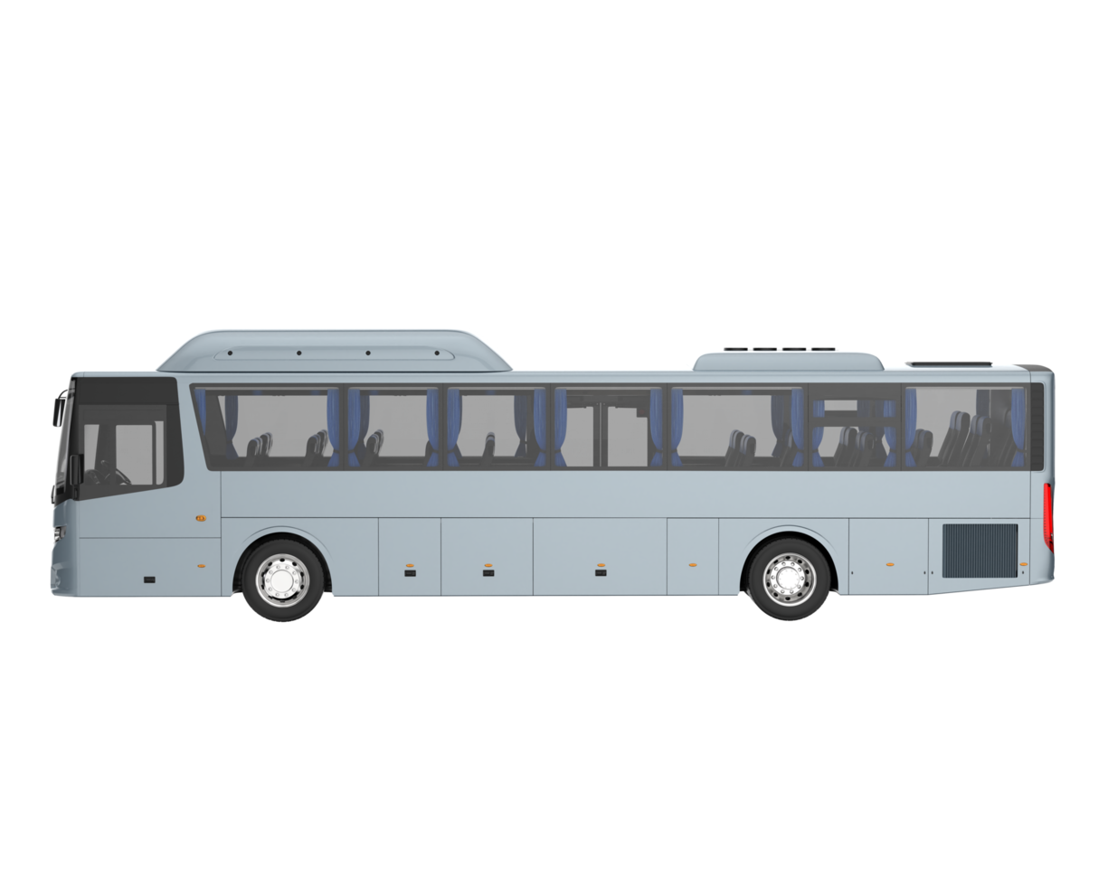 City bus isolated on transparent background. 3d rendering - illustration png