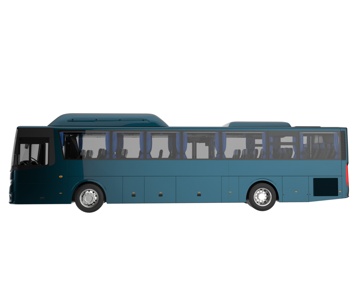 City bus isolated on transparent background. 3d rendering - illustration png