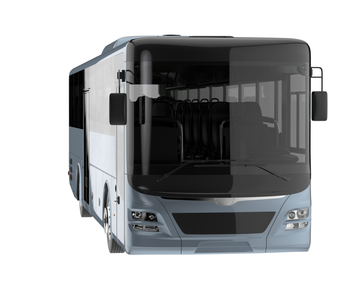 City bus isolated on transparent background. 3d rendering - illustration png