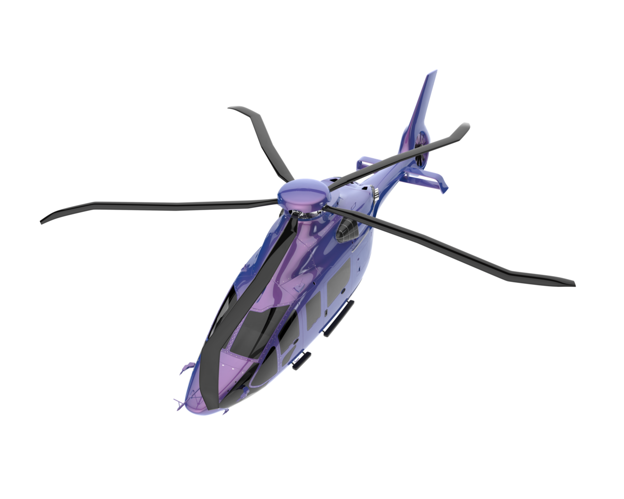 Helicopter isolated on transparent background. 3d rendering - illustration png
