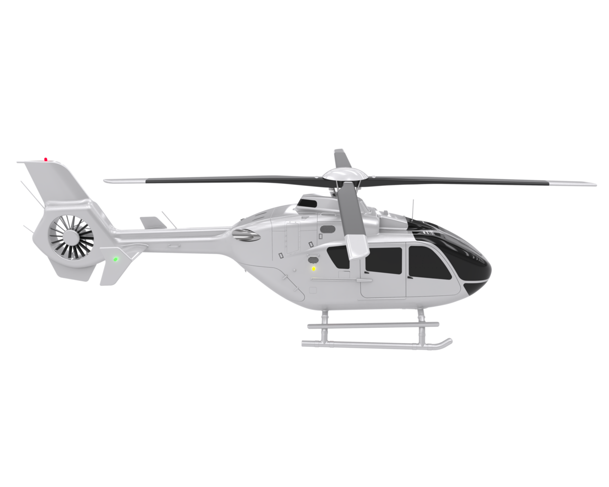 Helicopter isolated on transparent background. 3d rendering - illustration png