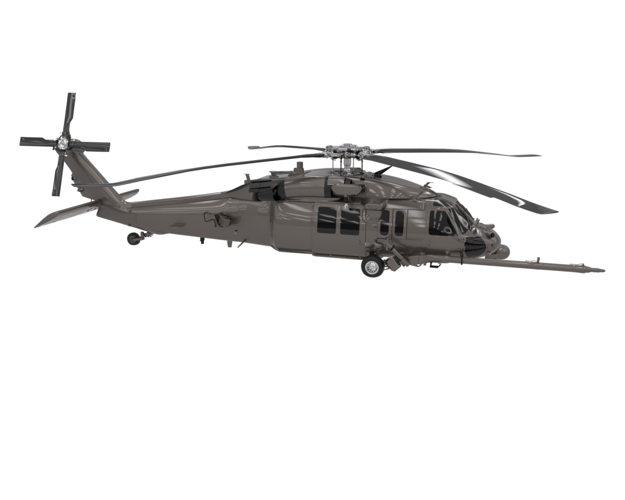 Helicopter isolated on transparent background. 3d rendering - illustration png