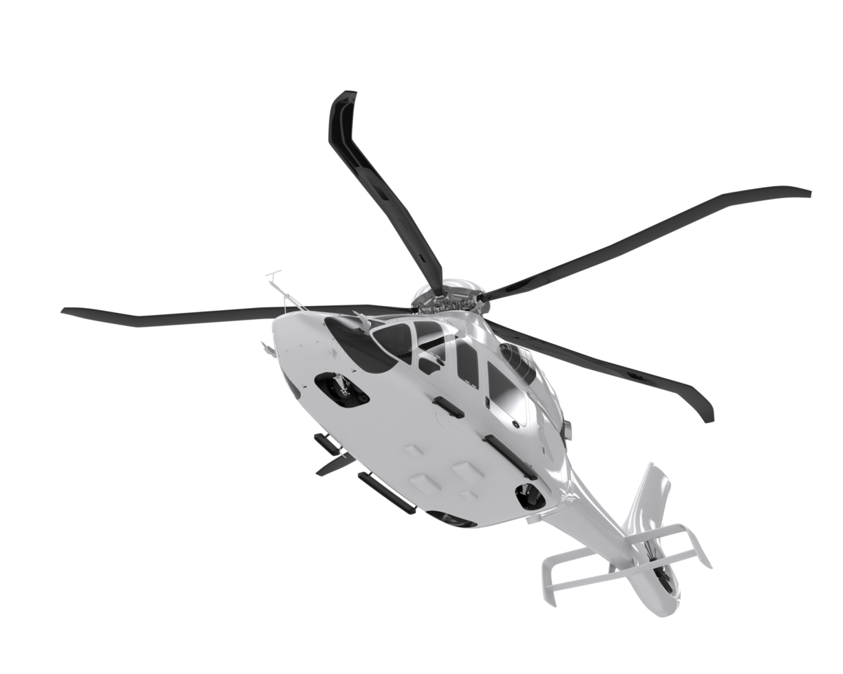 Helicopter isolated on transparent background. 3d rendering - illustration png
