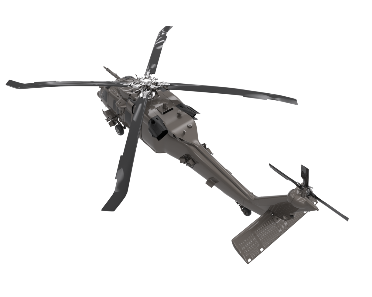 Helicopter isolated on transparent background. 3d rendering - illustration png
