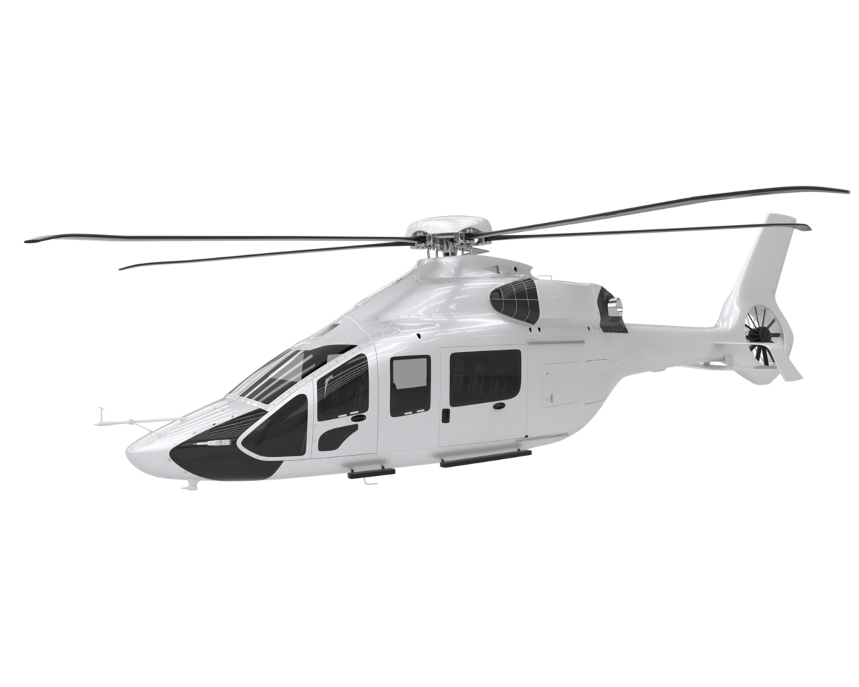 Helicopter isolated on transparent background. 3d rendering - illustration png