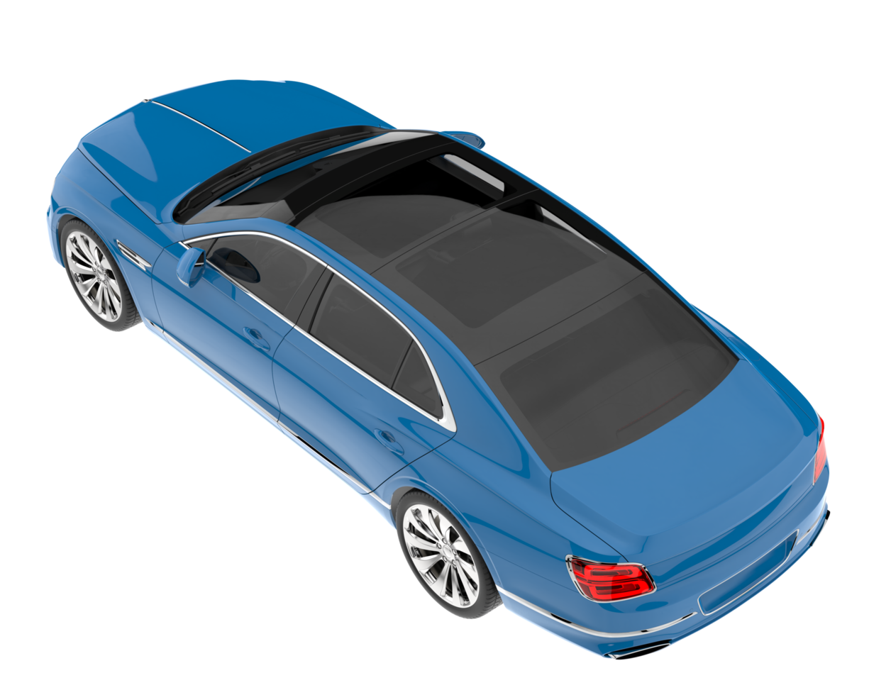 Modern car isolated on transparent background. 3d rendering - illustration png