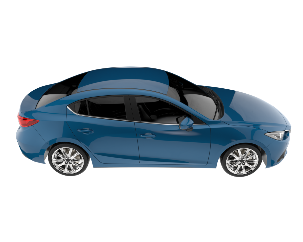 Modern car isolated on transparent background. 3d rendering - illustration png