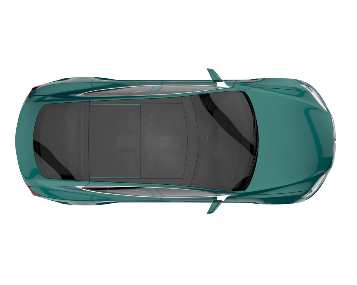 Modern car isolated on transparent background. 3d rendering - illustration png