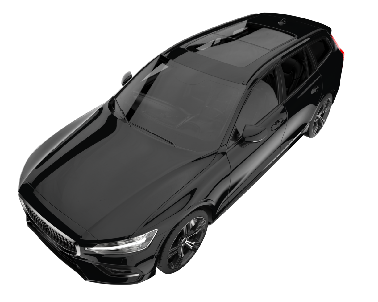 Modern car isolated on transparent background. 3d rendering - illustration png
