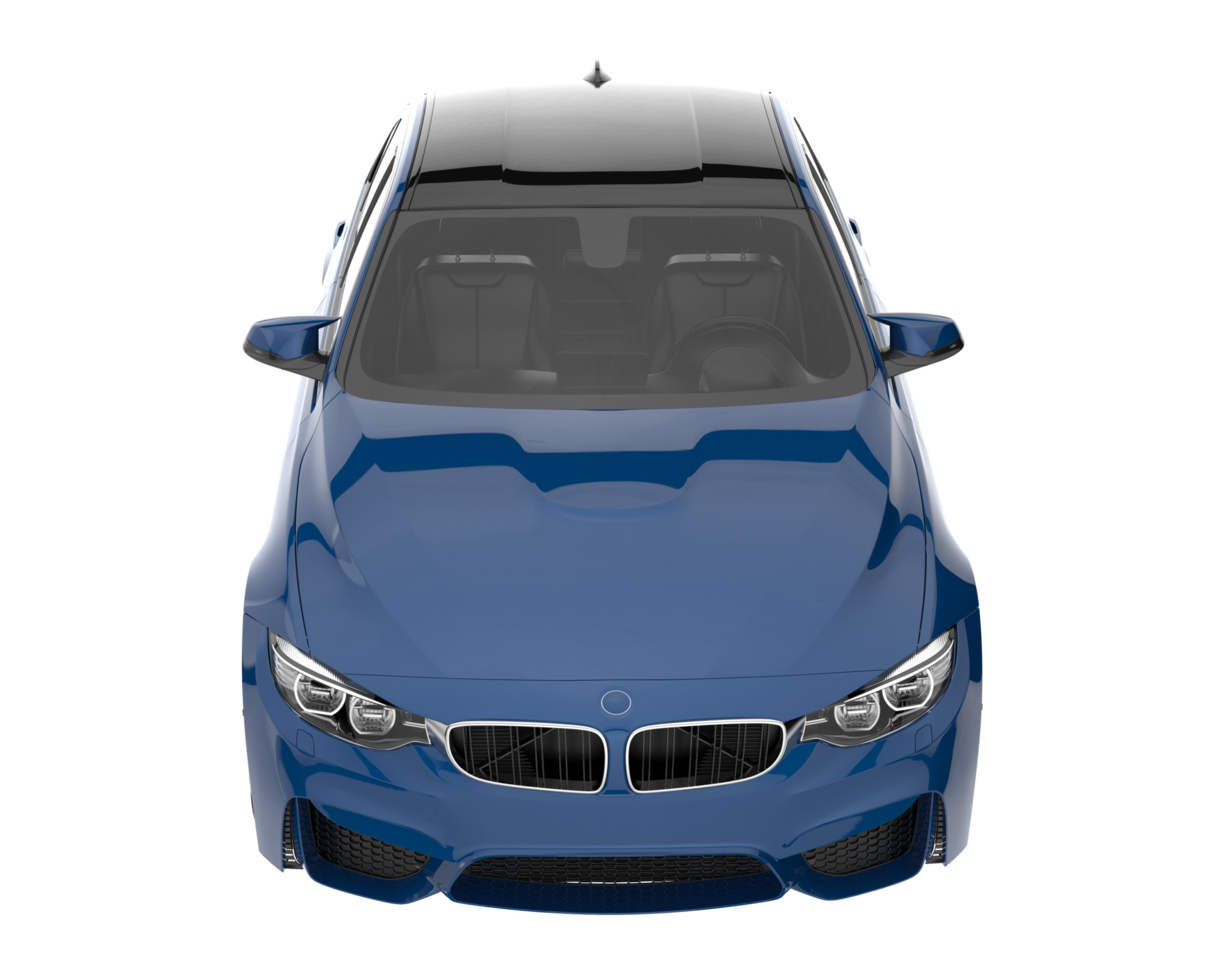 Modern car isolated on transparent background. 3d rendering - illustration png