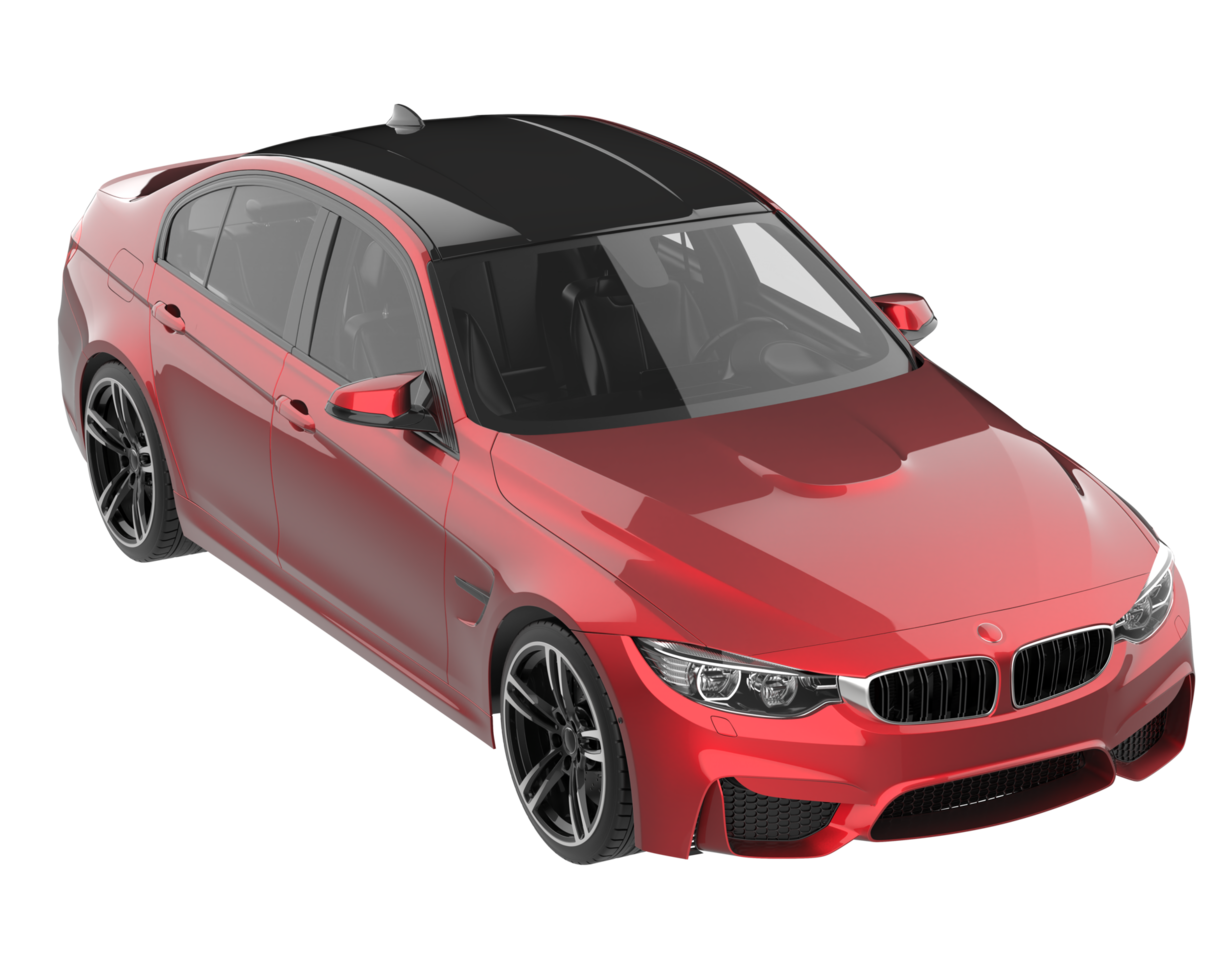 Modern car isolated on transparent background. 3d rendering - illustration png
