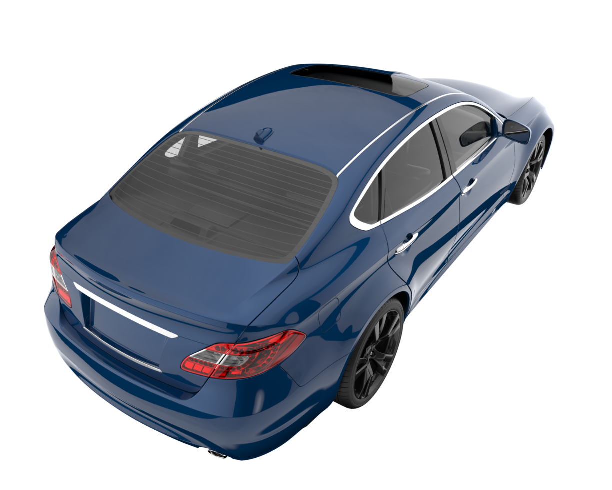 Modern car isolated on transparent background. 3d rendering - illustration png
