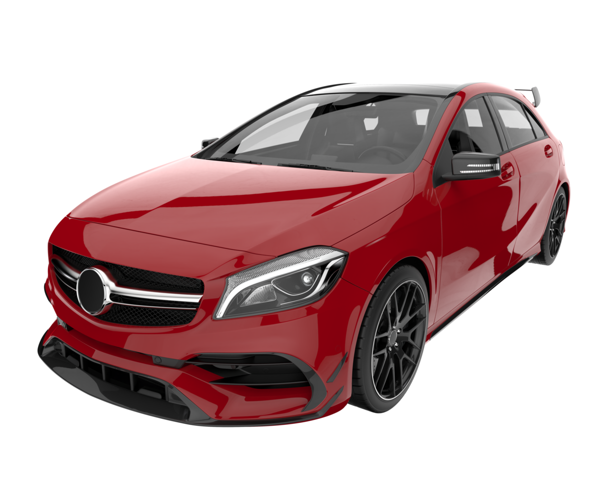 Modern car isolated on transparent background. 3d rendering - illustration png