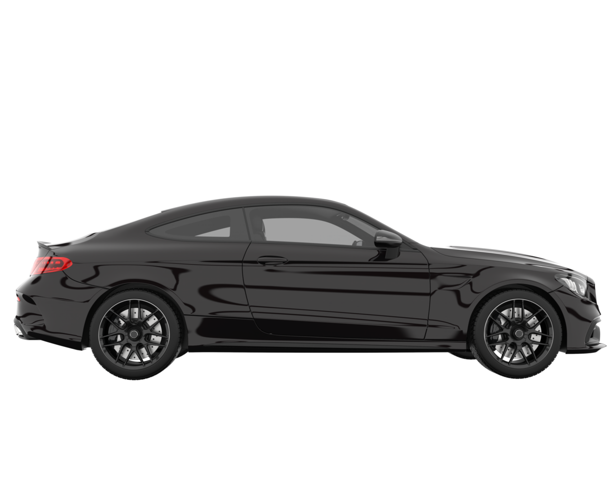 Modern car isolated on transparent background. 3d rendering - illustration png