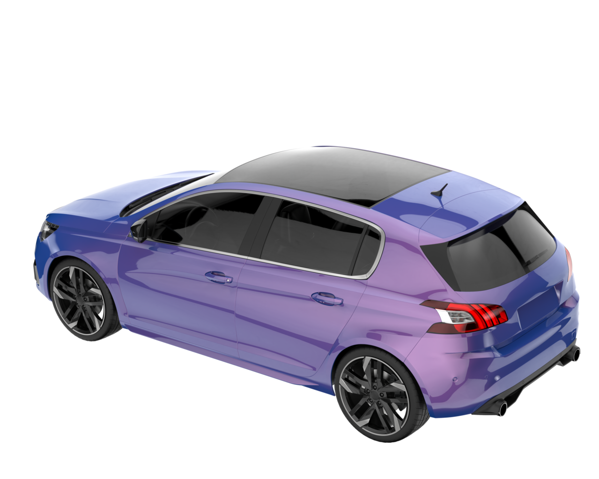 Modern car isolated on transparent background. 3d rendering - illustration png