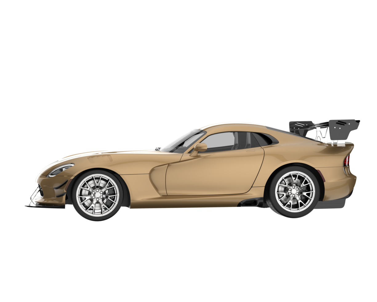Muscle car isolated on transparent background. 3d rendering - illustration png