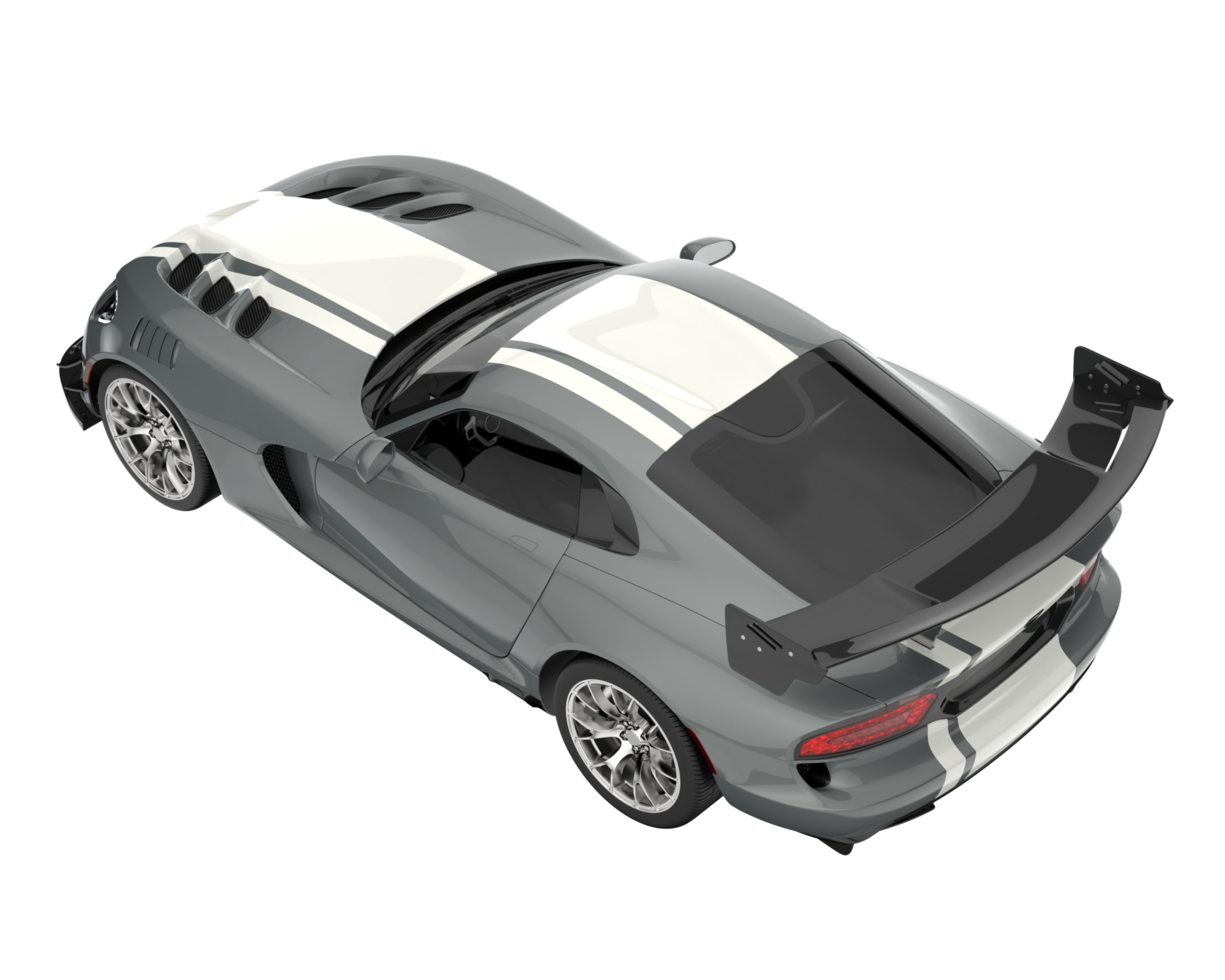 Muscle car isolated on transparent background. 3d rendering - illustration png