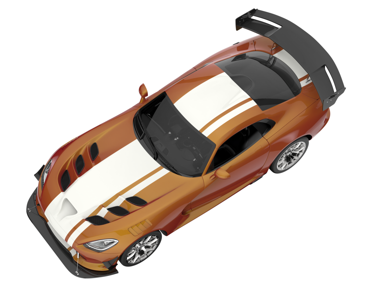 Muscle car isolated on transparent background. 3d rendering - illustration png