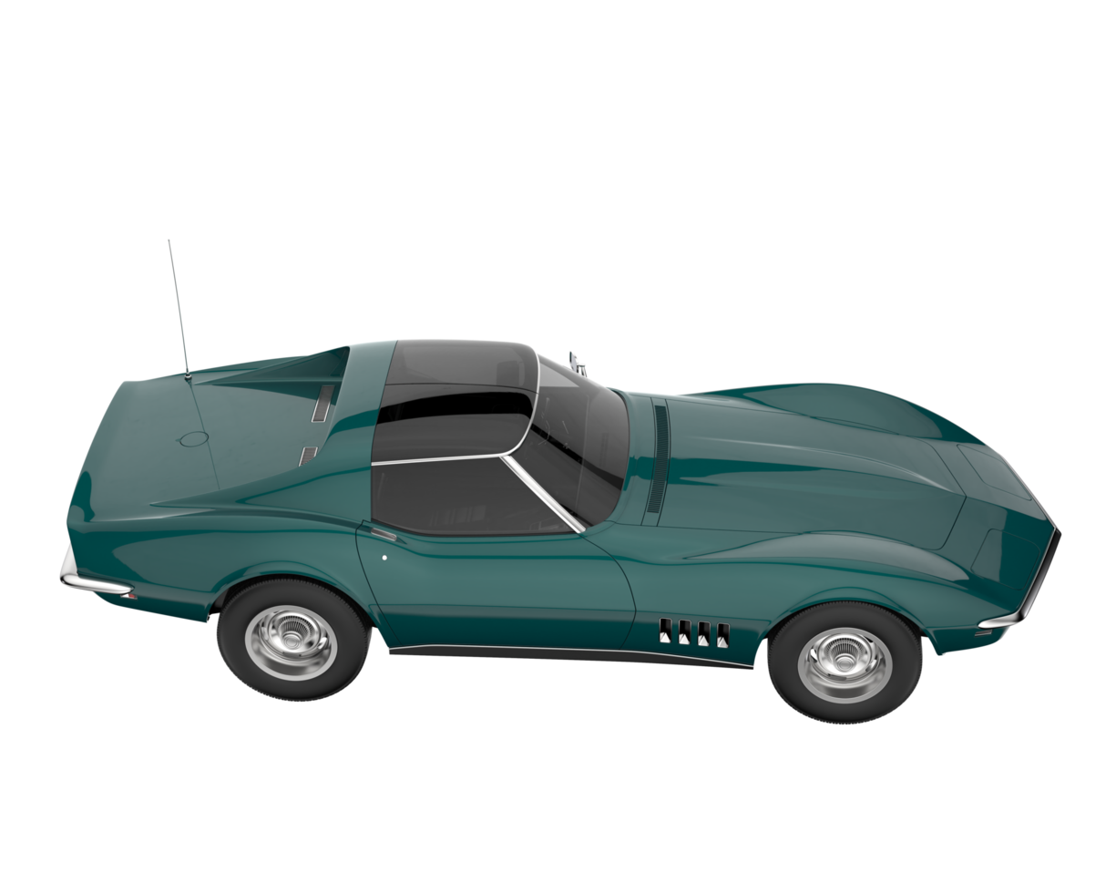 voiture de muscle isolée sur fond transparent. rendu 3d - illustration png