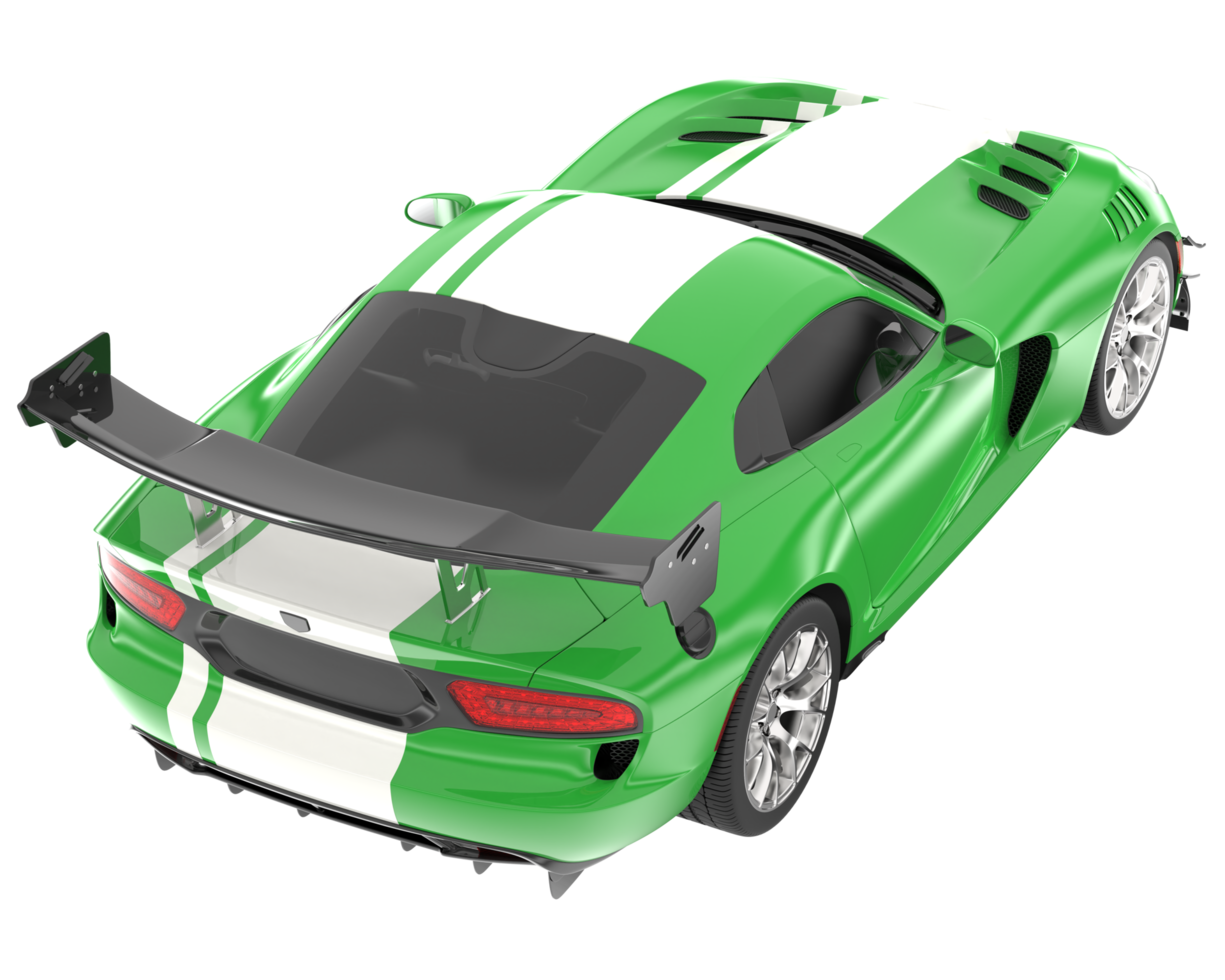 Muscle car isolated on transparent background. 3d rendering - illustration png